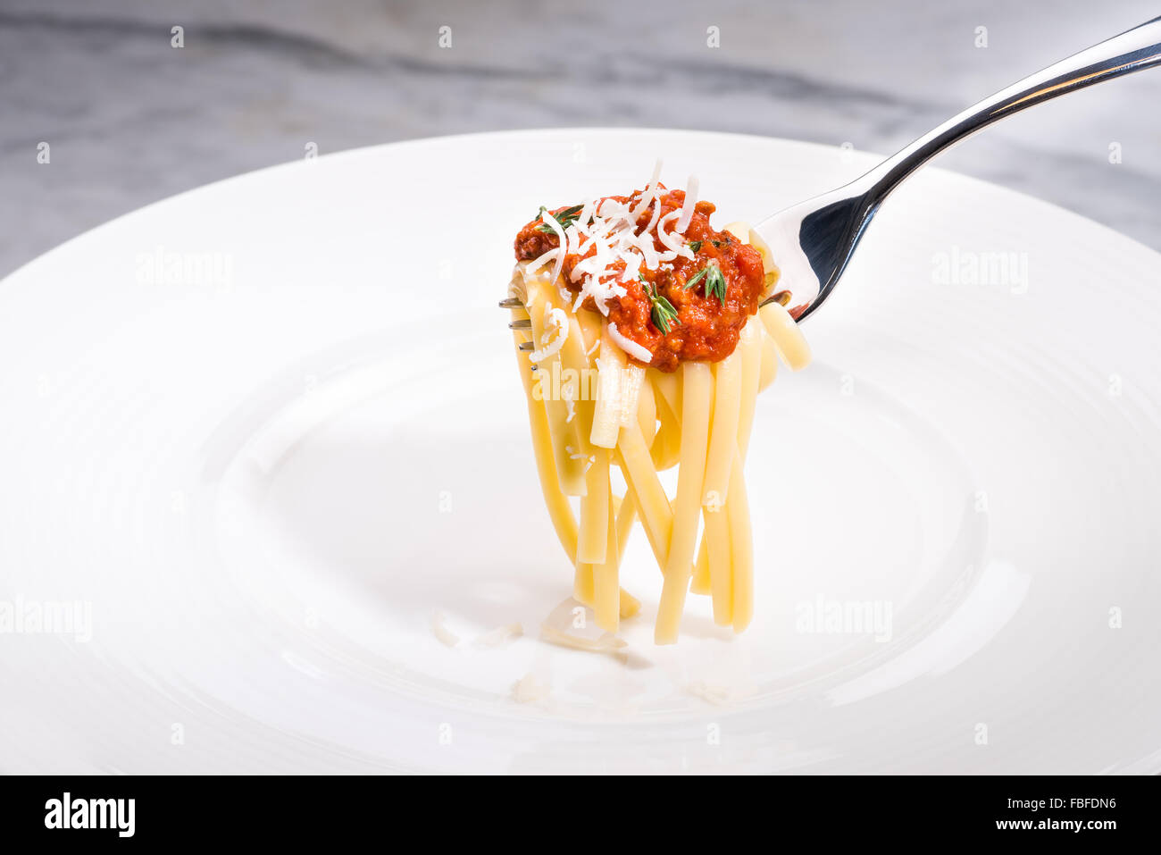 Spaghetti Nudeln Stockfoto