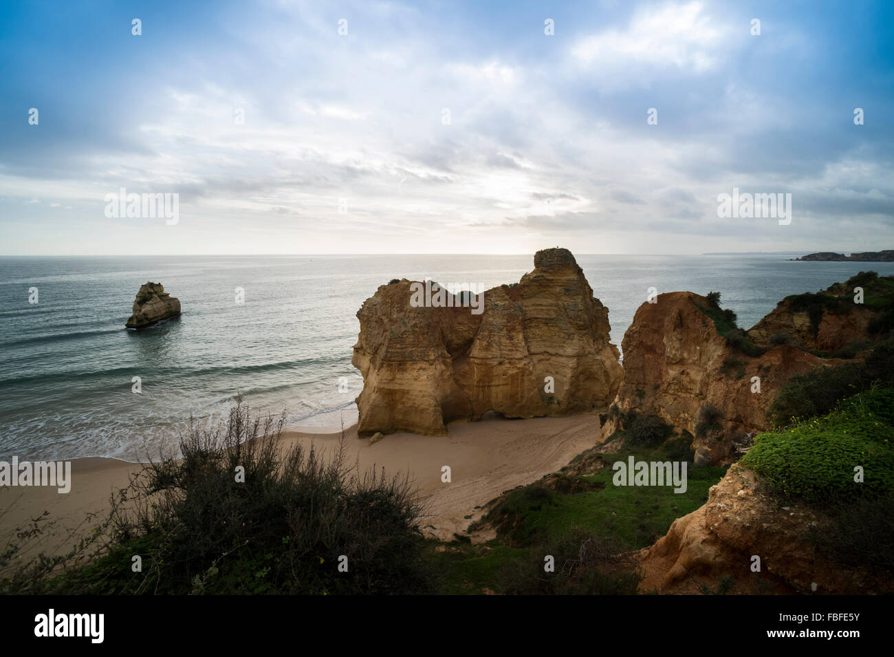 Strand von Praia da Rocha in der Algarve-Portugal Stockfoto