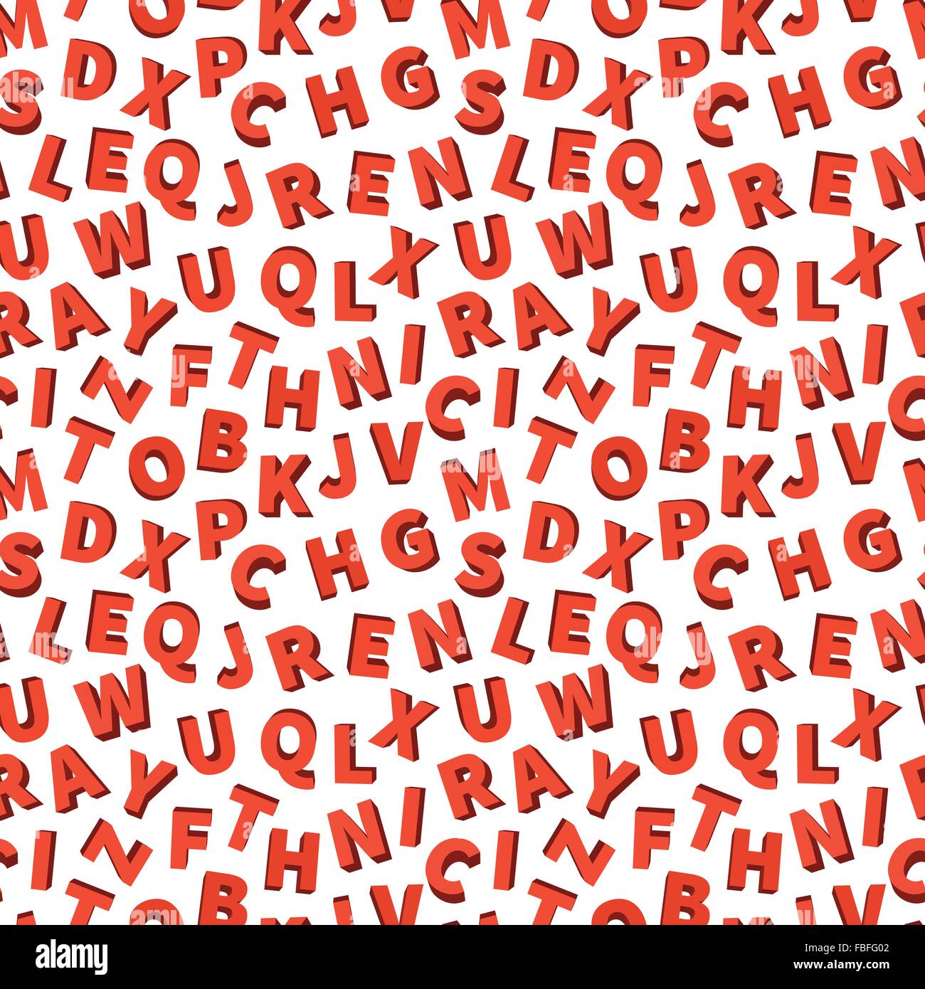 Lateinische Buchstaben auf weißem Hintergrund