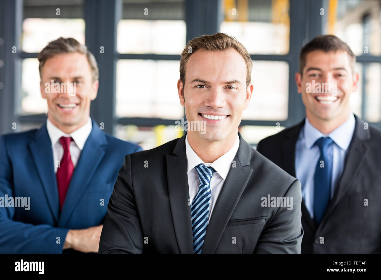 Porträt des Lächelns Geschäftsleute Stockfoto
