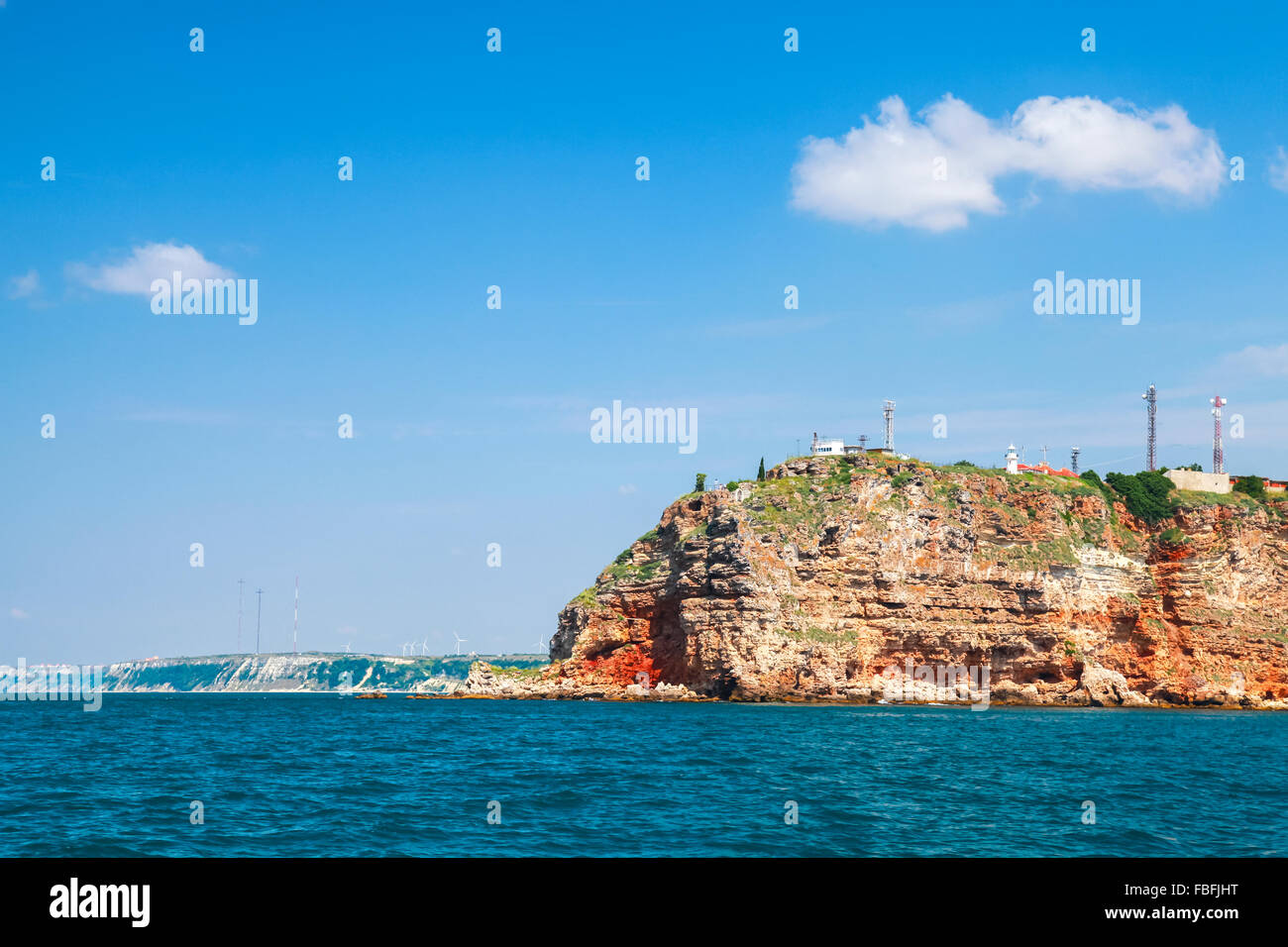 Landschaft von Kaliakra, Landzunge im südlichen Dobrudscha Region, bulgarischen Schwarzmeer-Küste Stockfoto