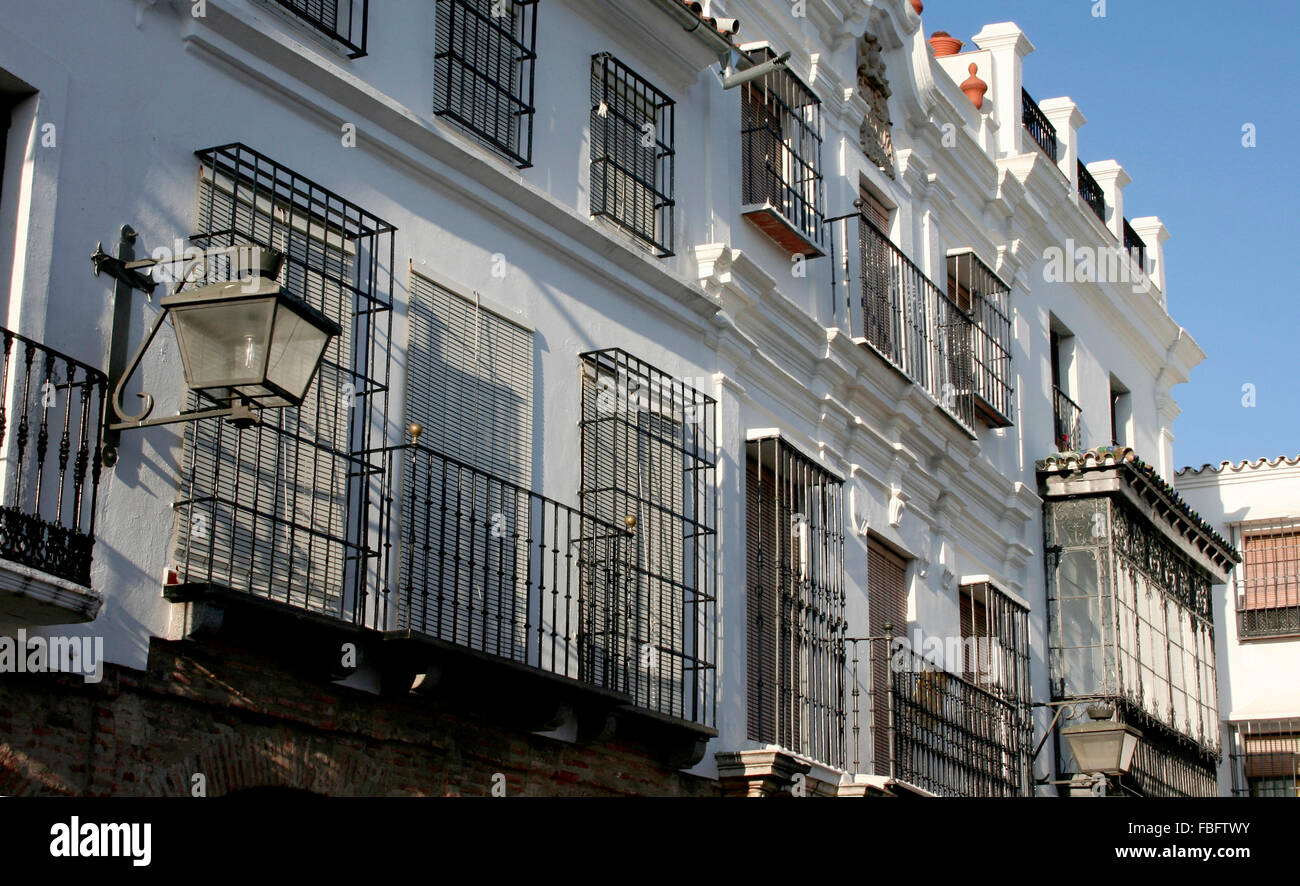 Plaza Chica Balkon, kleine Quadrat von Zafra, Badajoz, Spanien Stockfoto