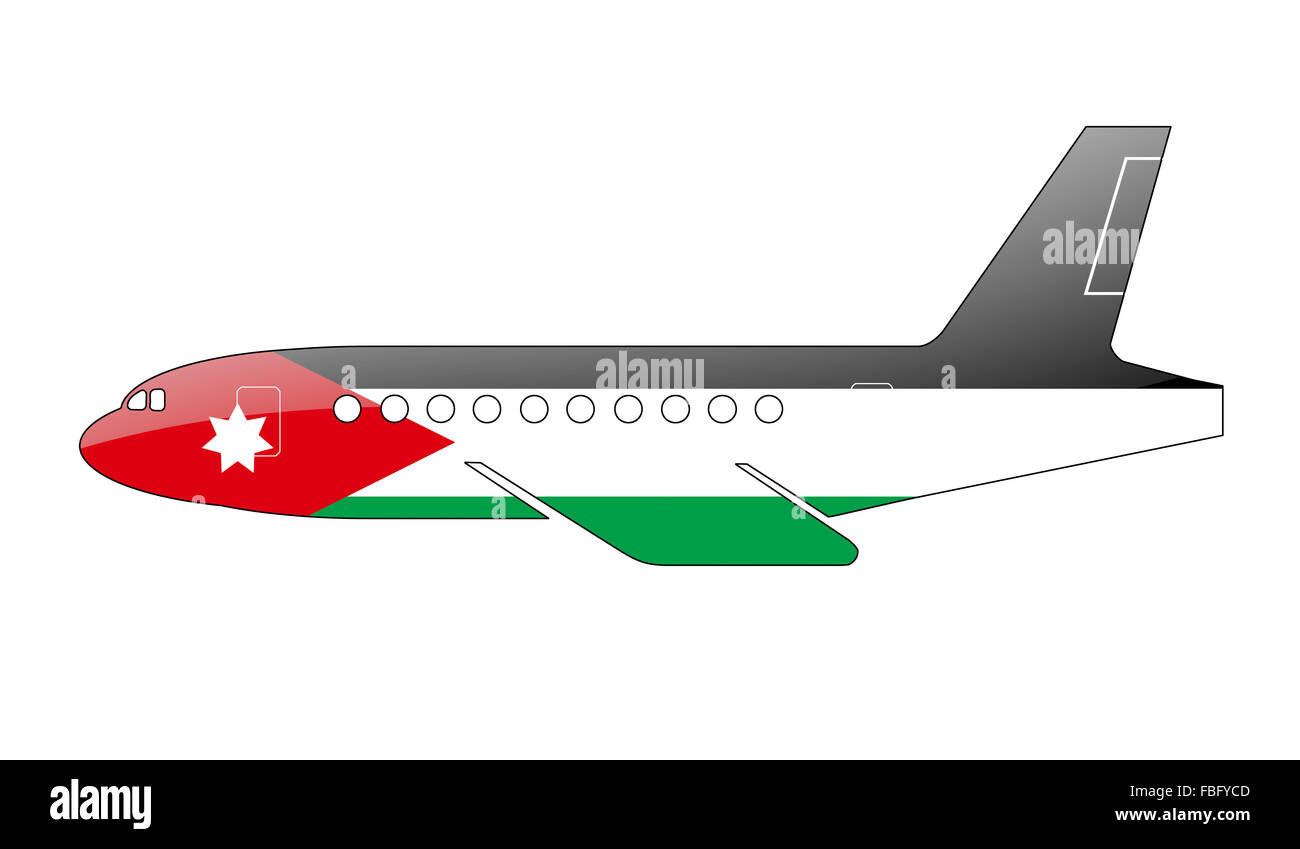 Die jordanische Flagge Stockfoto