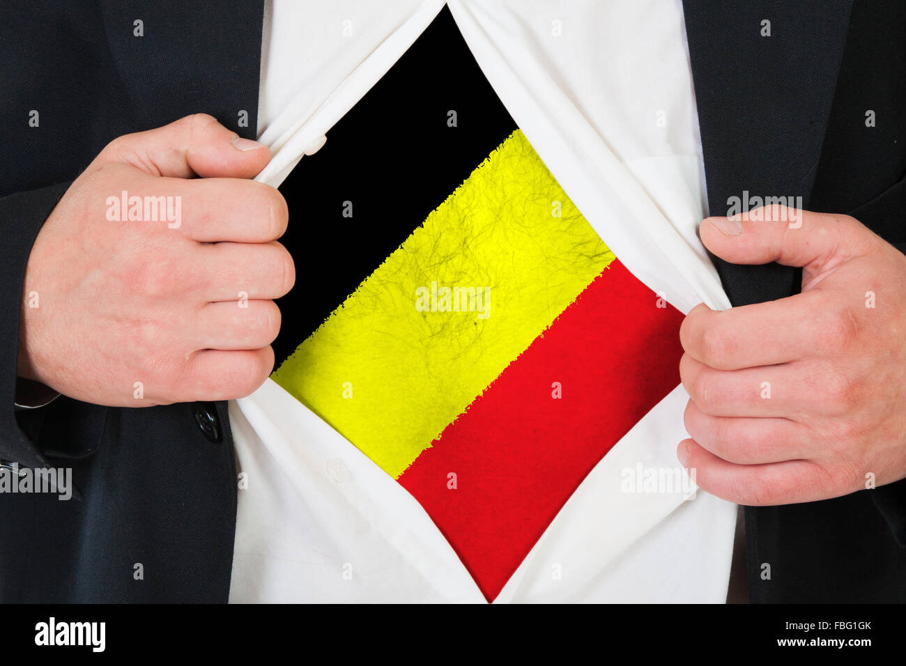 Die belgische Flagge Stockfoto