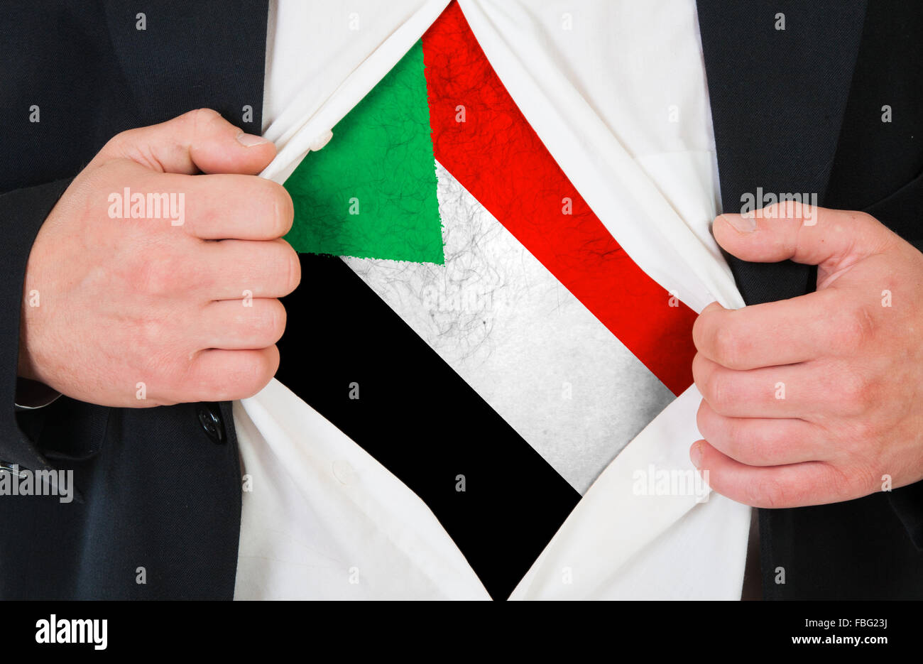 Die Flagge des Sudan Stockfoto