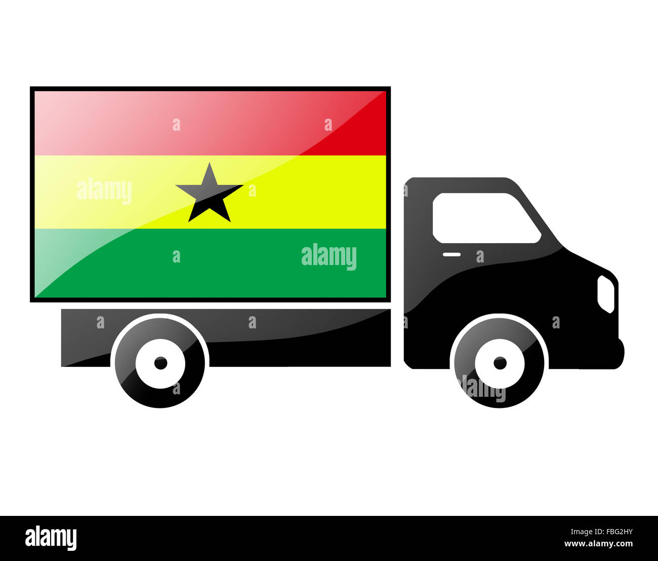 Ghana Flagge Stockfoto