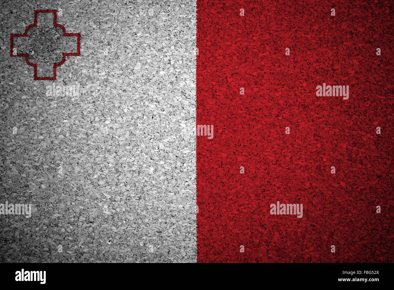 Die maltesische Flagge Stockfoto