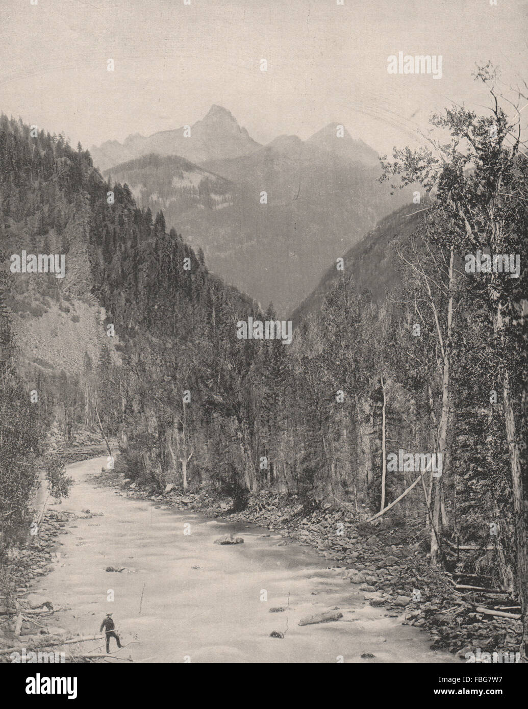 Nadel-Berge, Purgatoire River Gorge (Rio de Las Animas), Colorado, 1895 Stockfoto