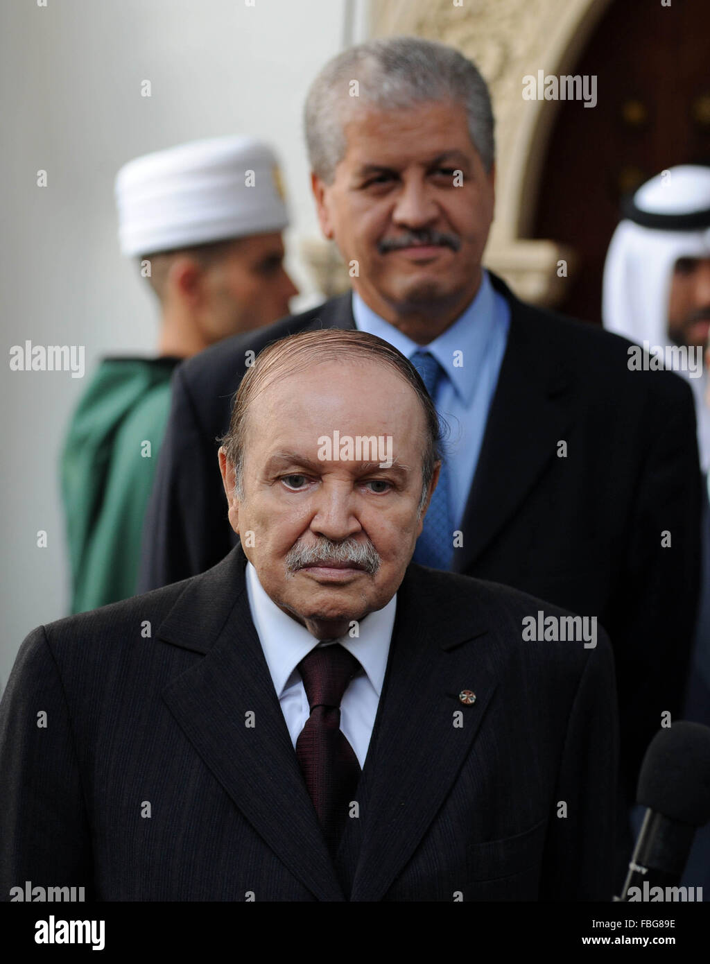 Algerien-Algier, 11. September 2012 Abdelaziz Bouteflika und Abdelmalek Sellal in Algier, der Hauptstadt von Algerien. Algerische Präsident Ab Stockfoto