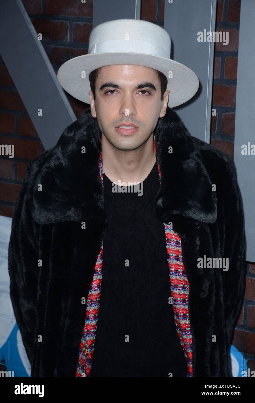 DJ Cassidy im Ankunftsbereich für VINYL-Premiere auf HBO, Ziegfeld Theatre, New York, NY 15. Januar 2016. Foto von: Derek Sturm/Everett Collection Stockfoto