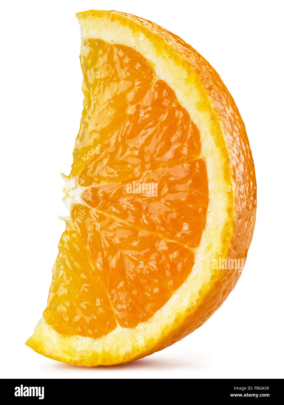 Segment der orange Frucht. Datei enthält Beschneidungspfade. Stockfoto