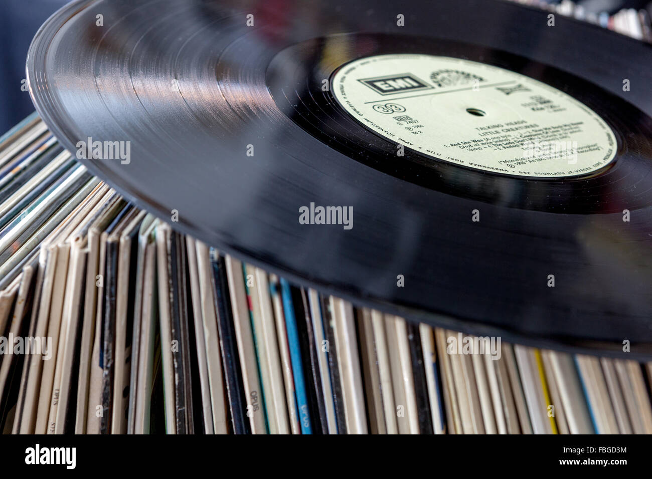 Vinyl-Schallplatten Stockfoto