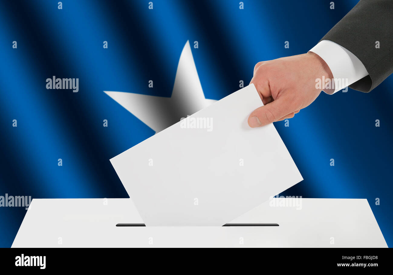 Die Flagge Somalias Stockfoto