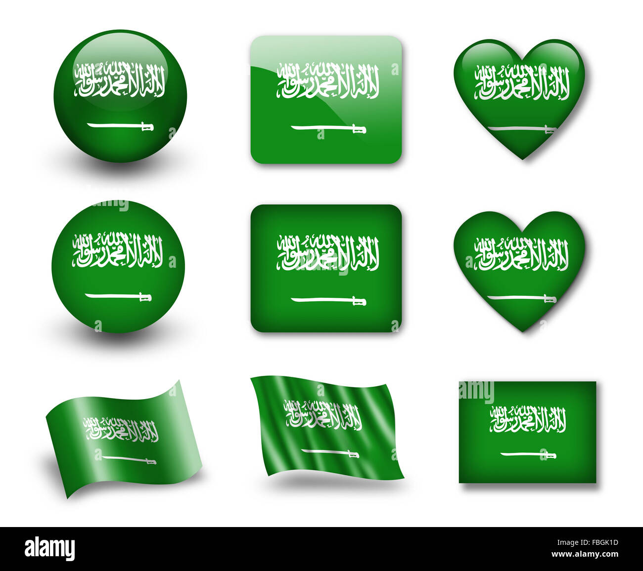 Der Saudi-Arabien-Flagge Stockfoto