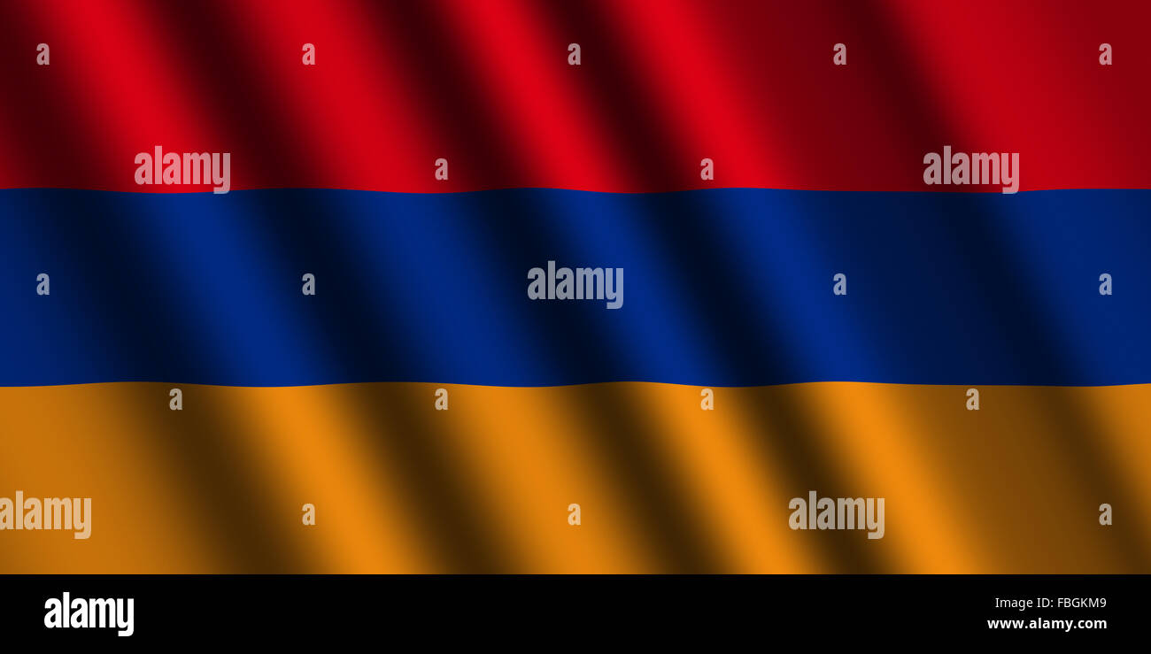 Die armenischen Flagge Stockfoto