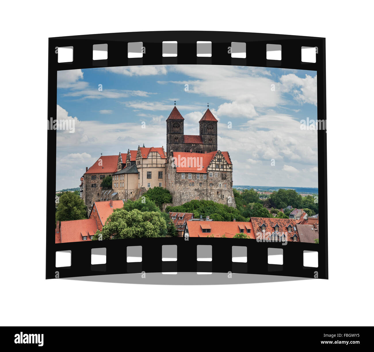 Schloss Und Stiftskirche St. Servatius Auf Dem Schlossberg, Quedlinburg, Sachsen-Anhalt, Deutschland, Europa | Burg und Colleg Stockfoto