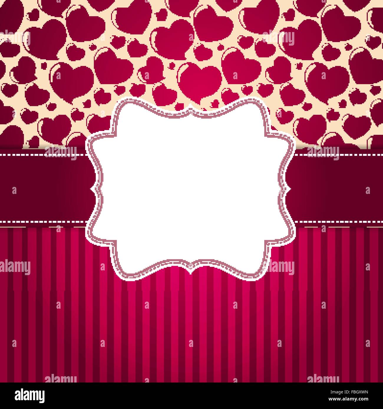 Vintage Karte mit Frame-Vektor-Illustration Stock-Vektorgrafik - Alamy