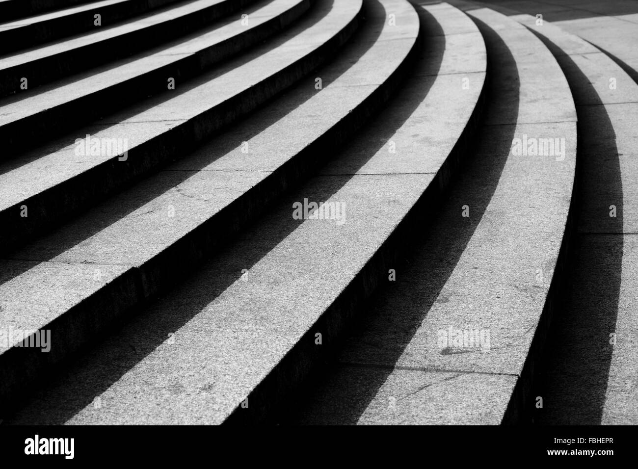 Treppen in schwarz/weiß Stockfoto