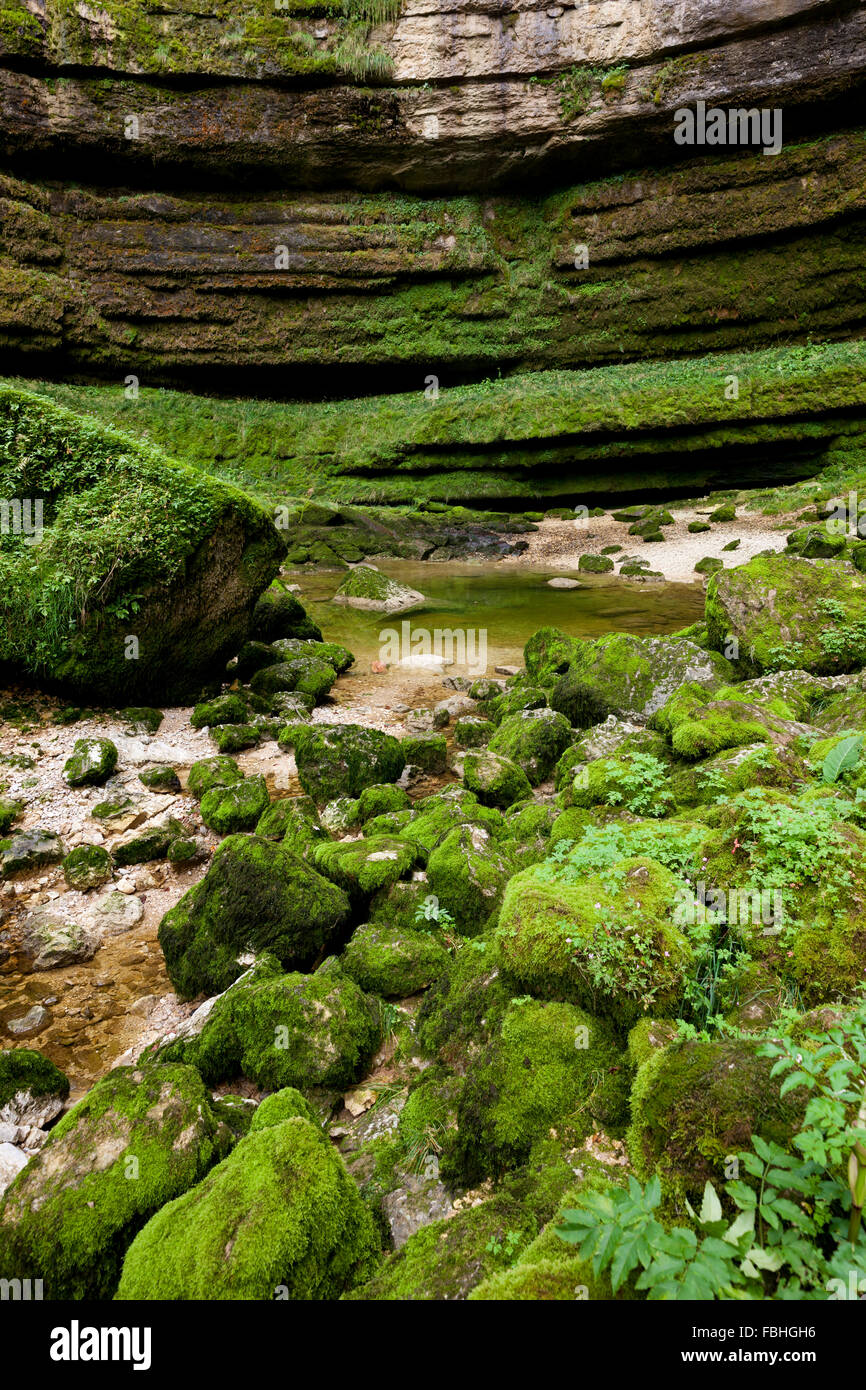 Becken in Val de Consolation, Doubs, Frankreich Stockfoto