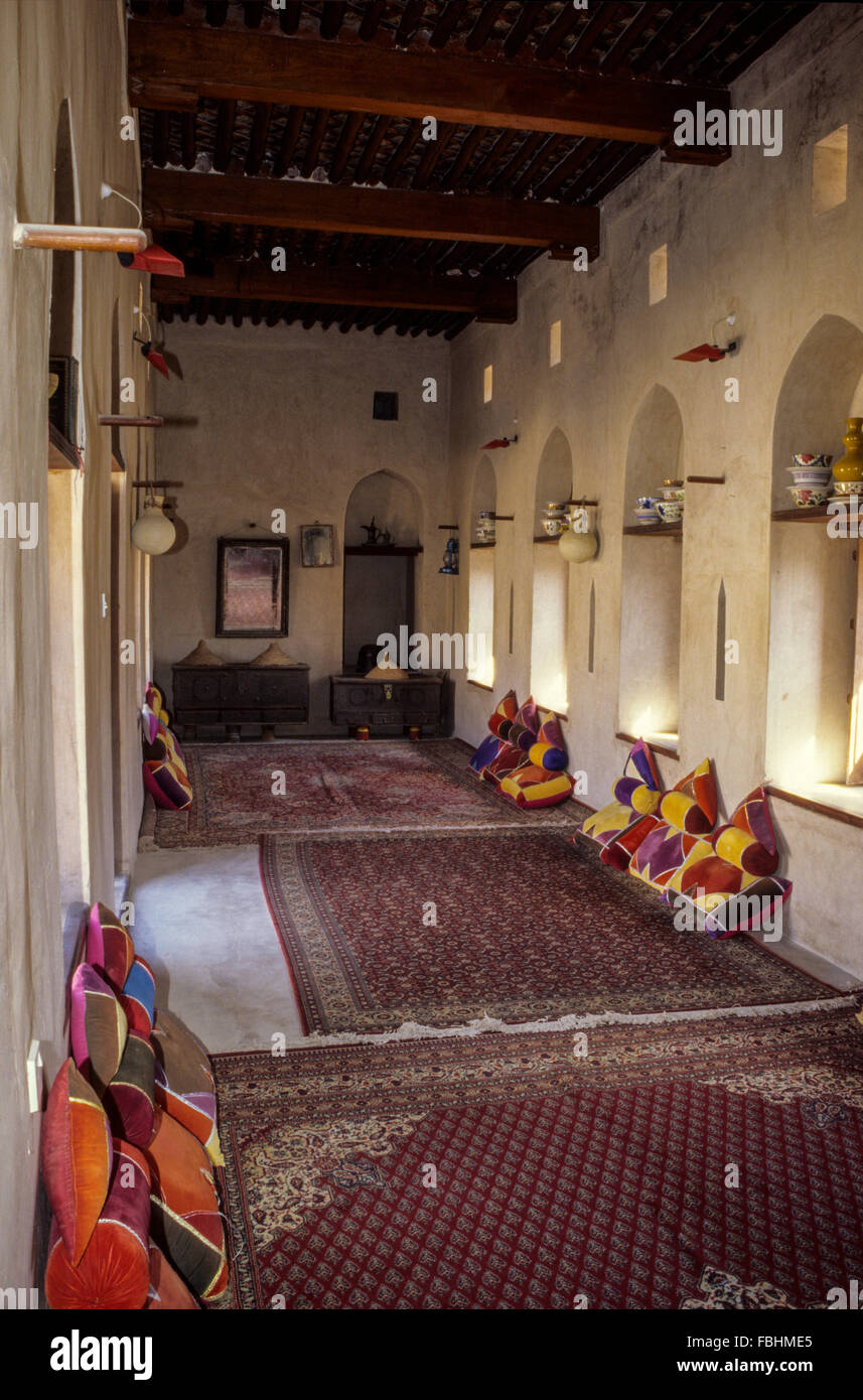 Nakhl, Oman.  Damentoilette im Nakhl Fort. Stockfoto