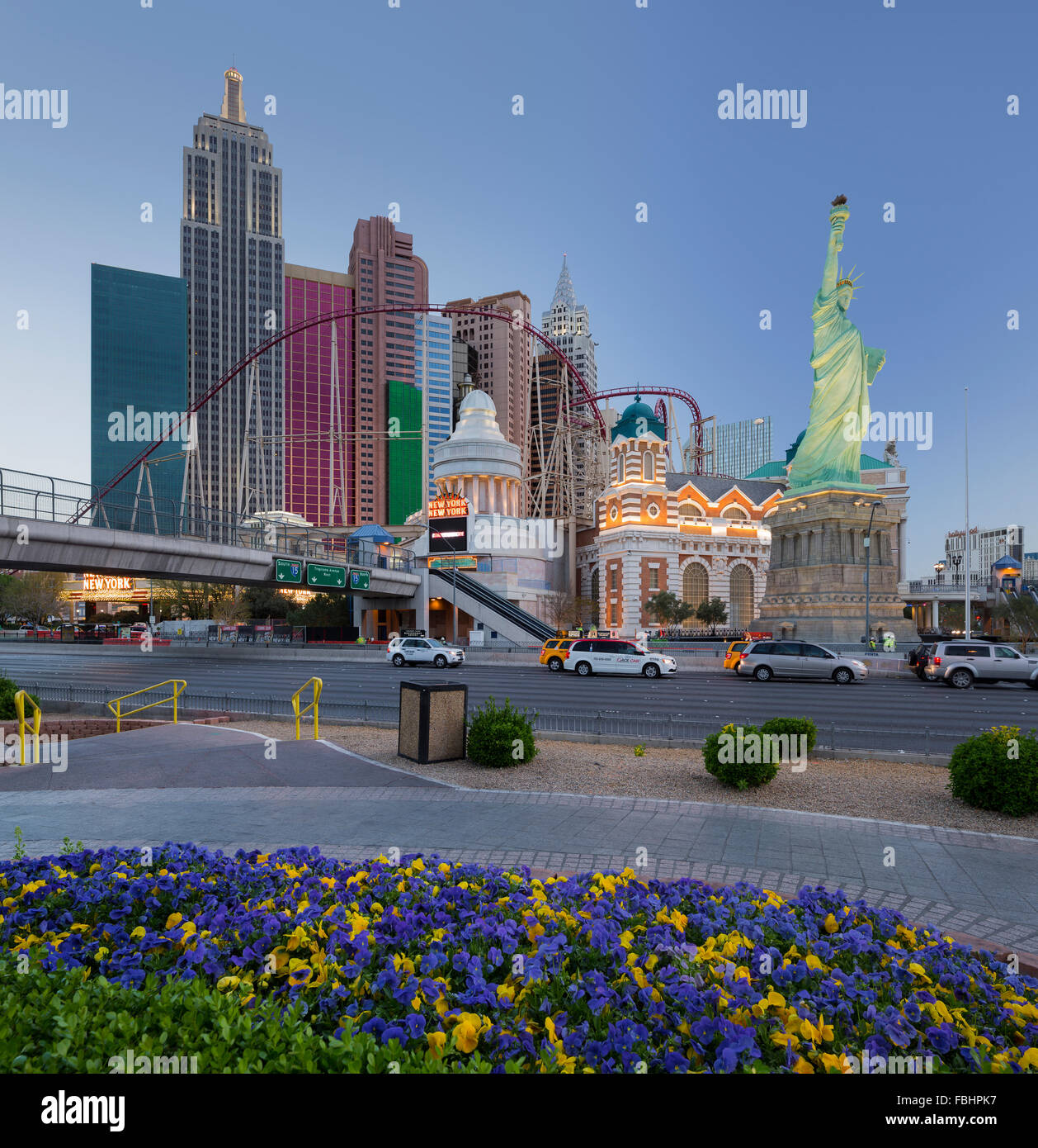 New York New York Hotel, Strip, Las Vegas Boulevard, Las Vegas, Nevada, USA Stockfoto