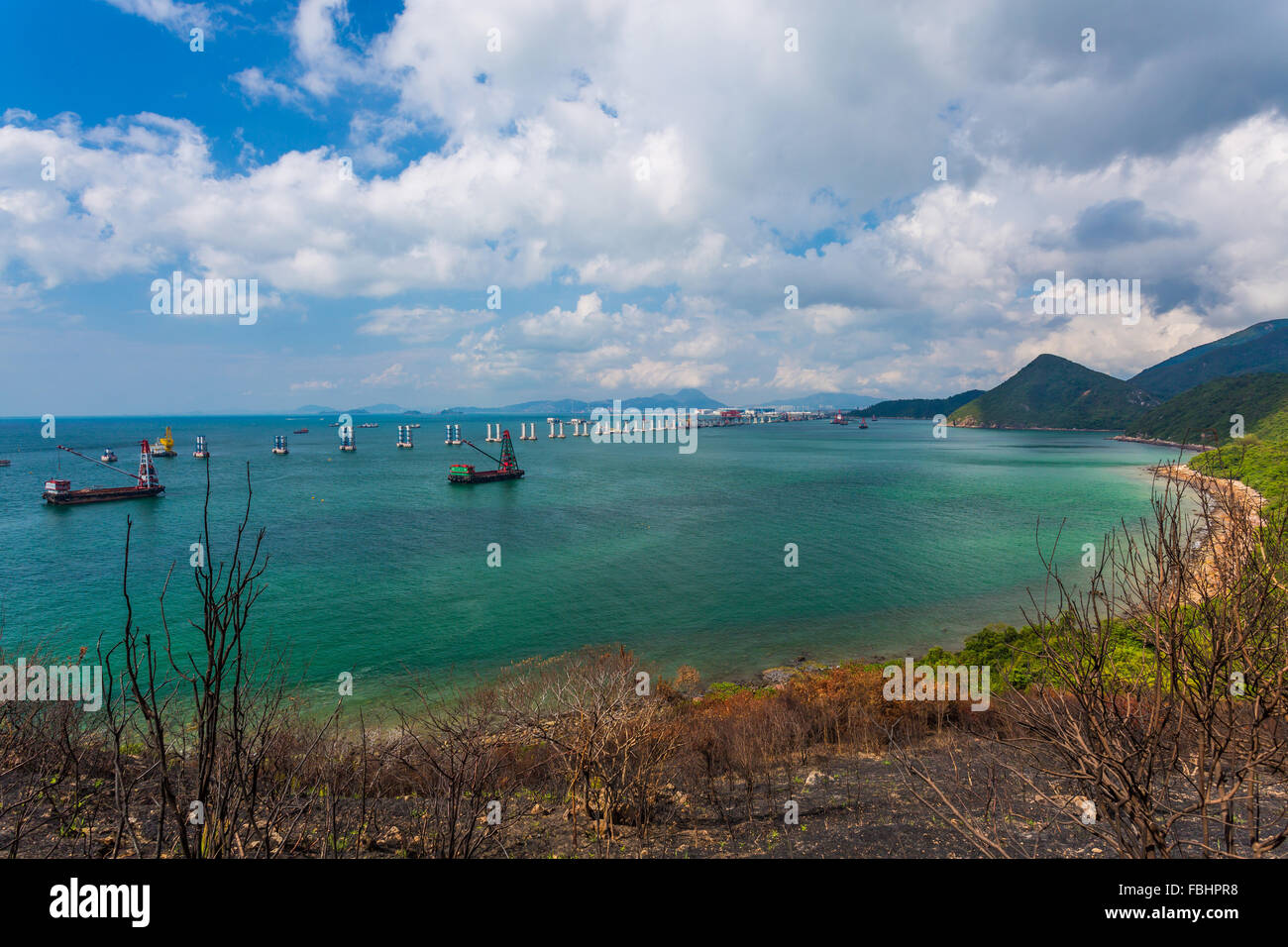 Küstenlandschaft der ländlichen Gegend in Hongkong Stockfoto