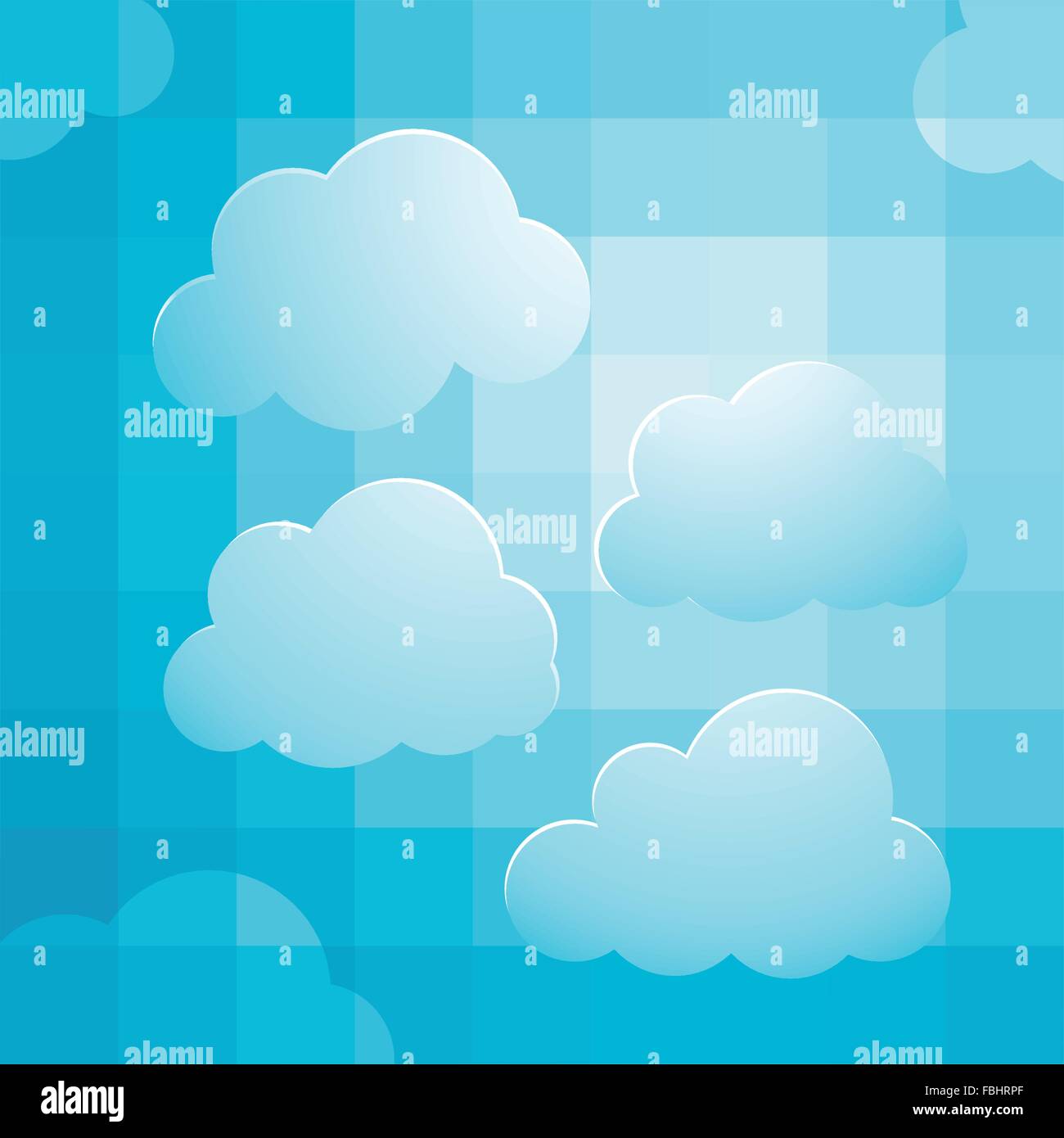 Hintergrund-Design mit hellen Wolkenhimmel Stock Vektor