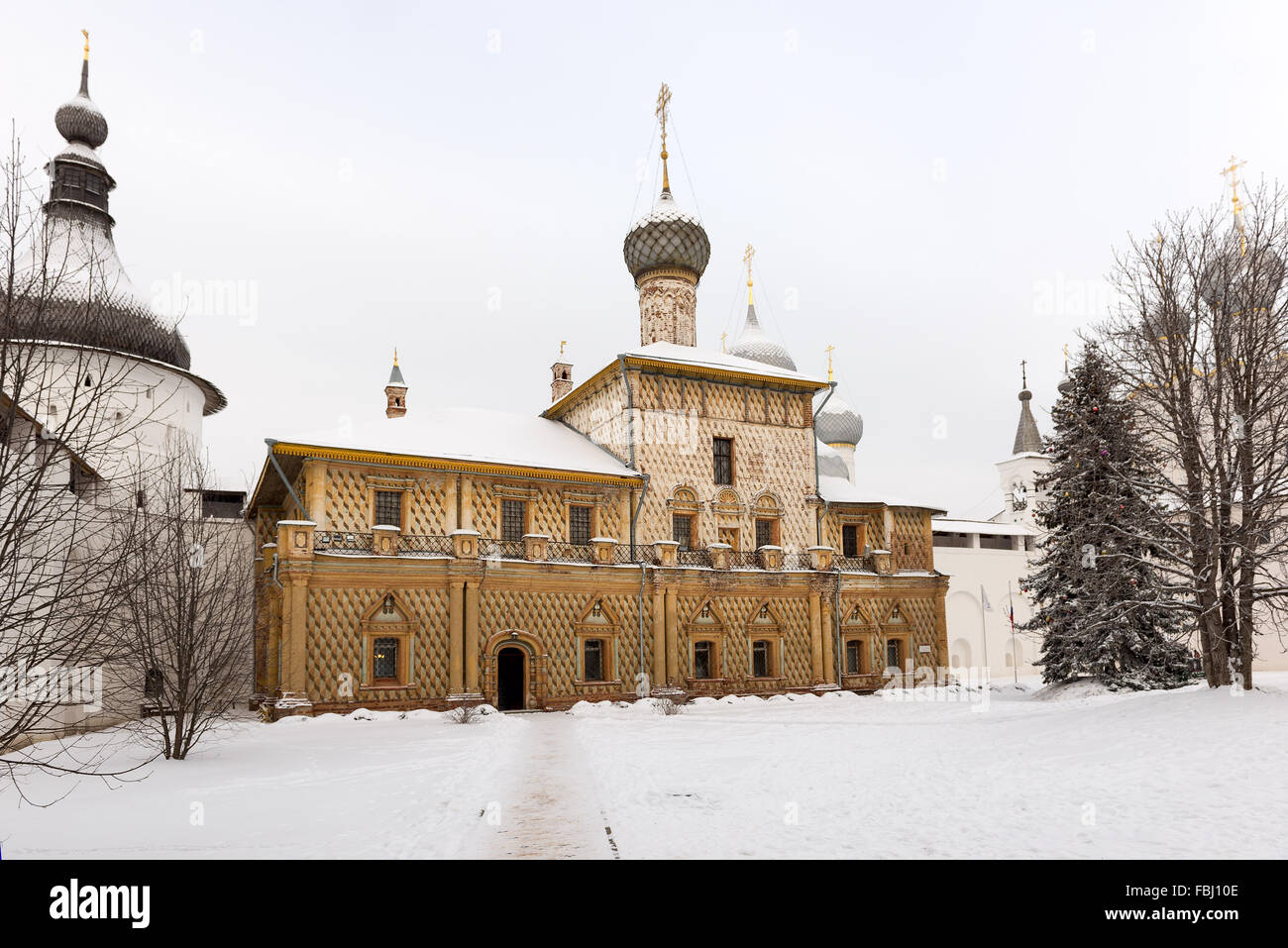 alte Kirche in Rostov Kreml, goldenen Ring Russlands Stockfoto