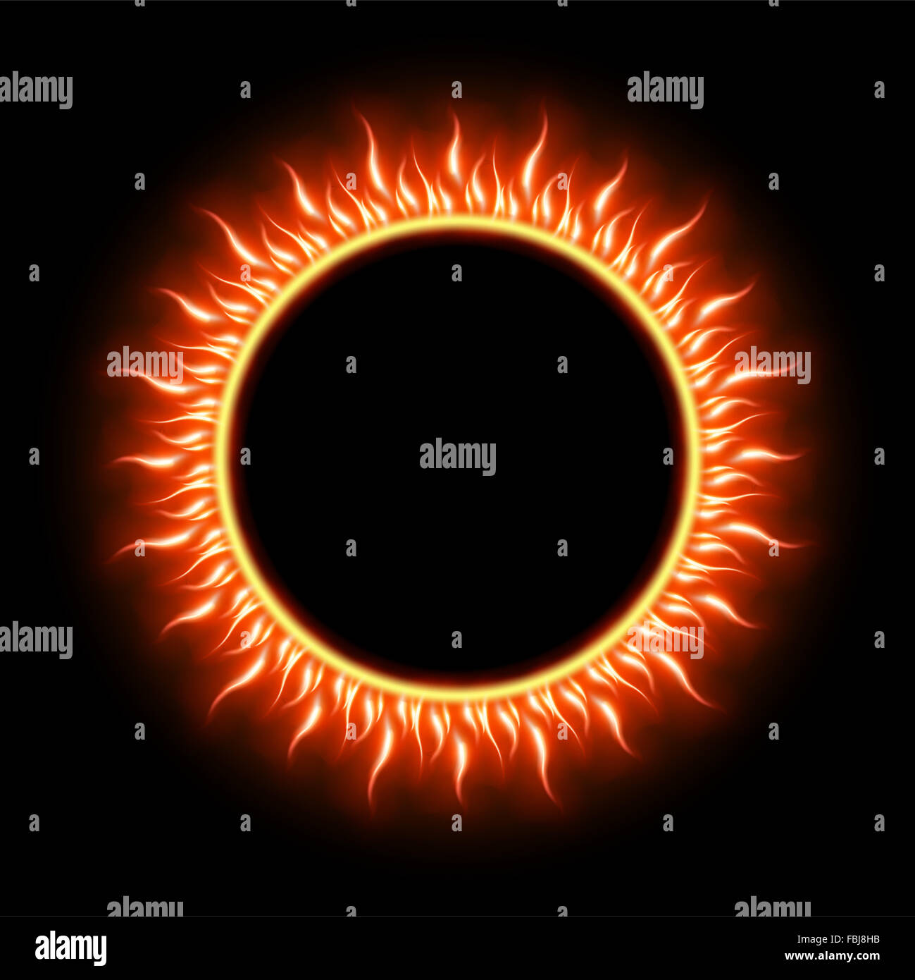 Solar Eclipse-Vorlage Stockfoto