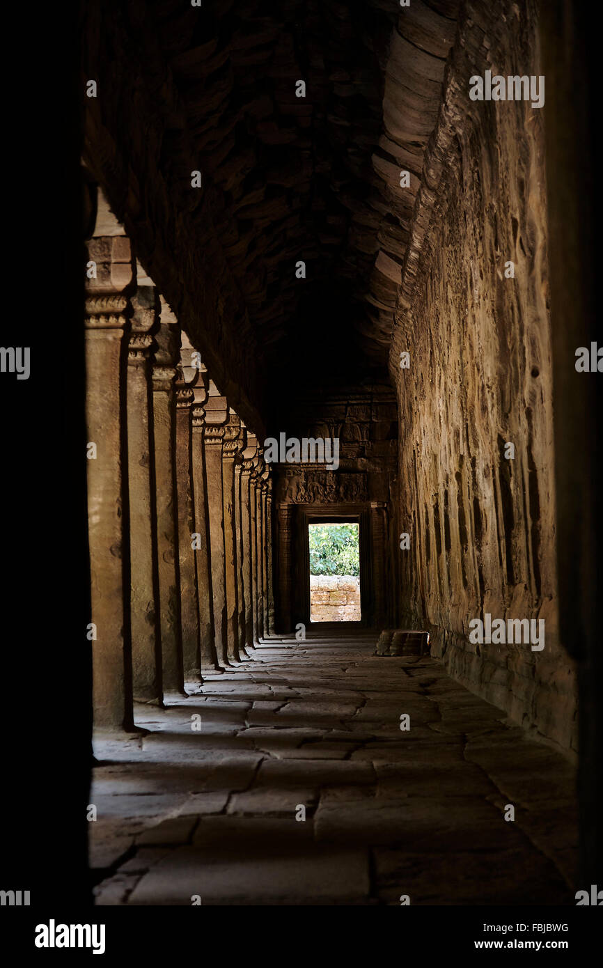 Stein-Säulen, Perspektive, Sicht, Angkor Wat, Kambodscha, Stockfoto