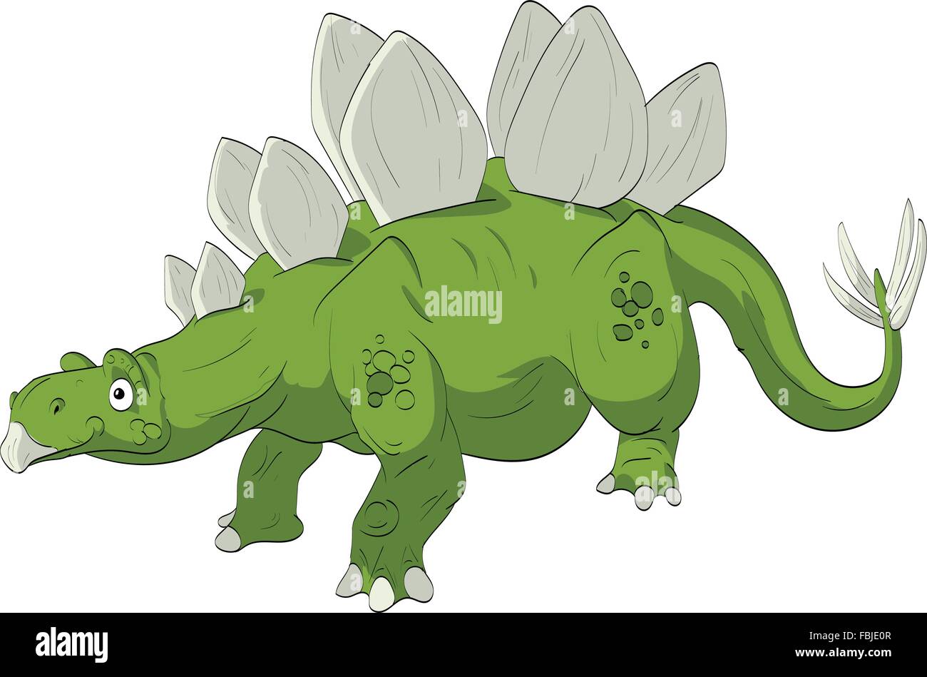 Cartoon Vector Stegosaurus. Stock Vektor