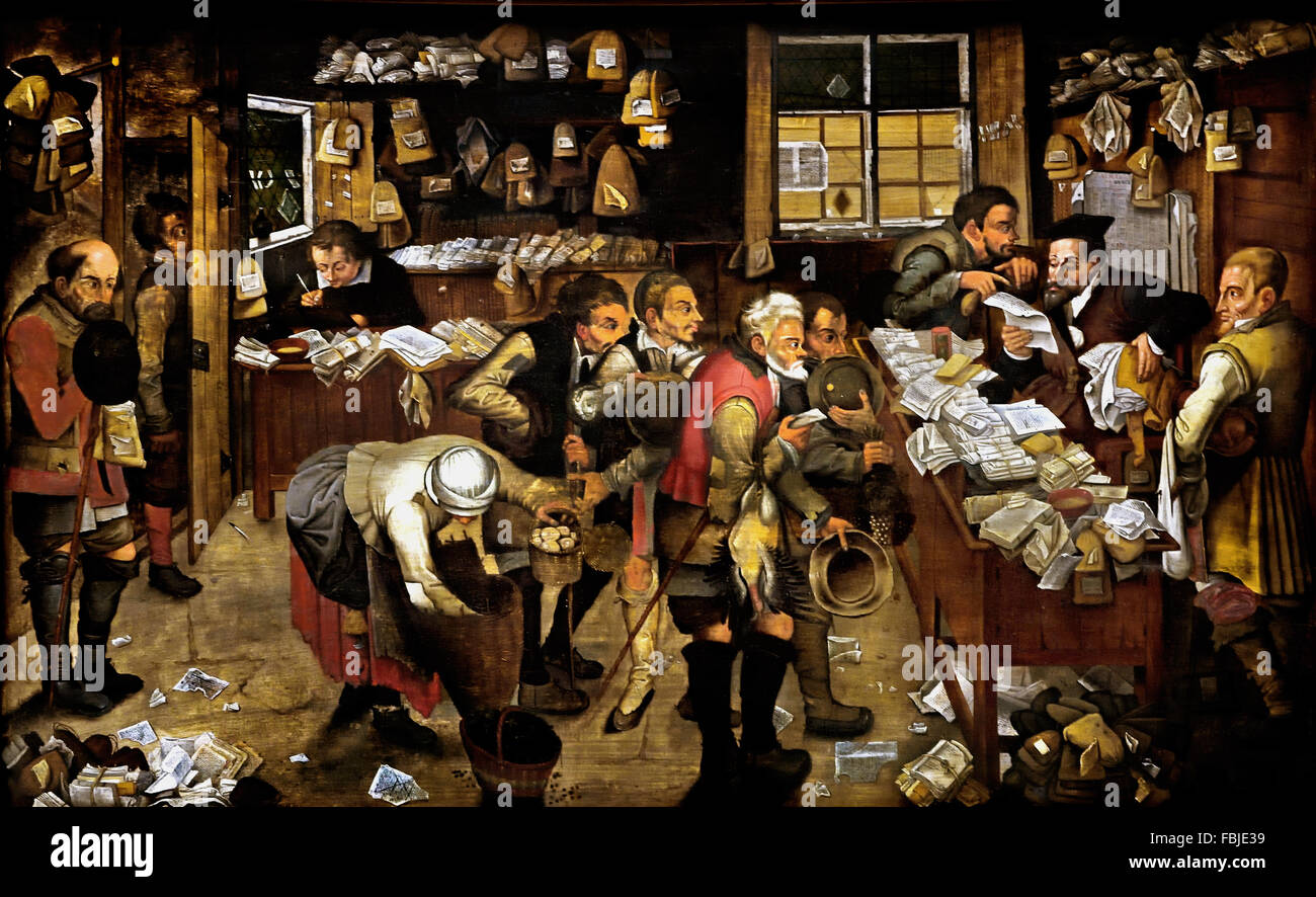 Dorf-Rechtsanwalt - Dorpsadvocaat 1621 PIETER BRUEGHEL der jüngere 1616-1647 flämischen Belgien Belgien Stockfoto