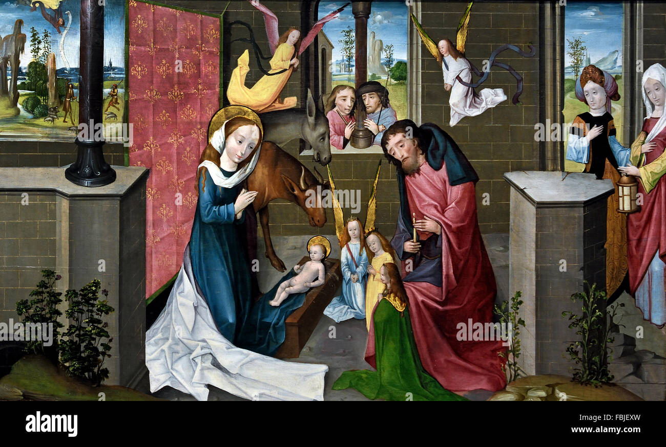 Szenen aus dem Leben von Christus 1480 Meester van de Wenemaertriptiek flämische belgischen Gent Stockfoto