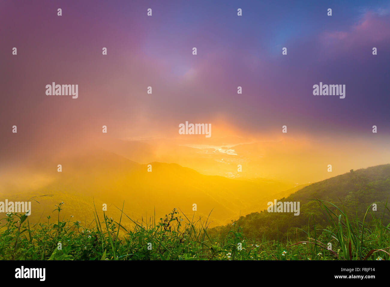 Sunrise-Berg Stockfoto