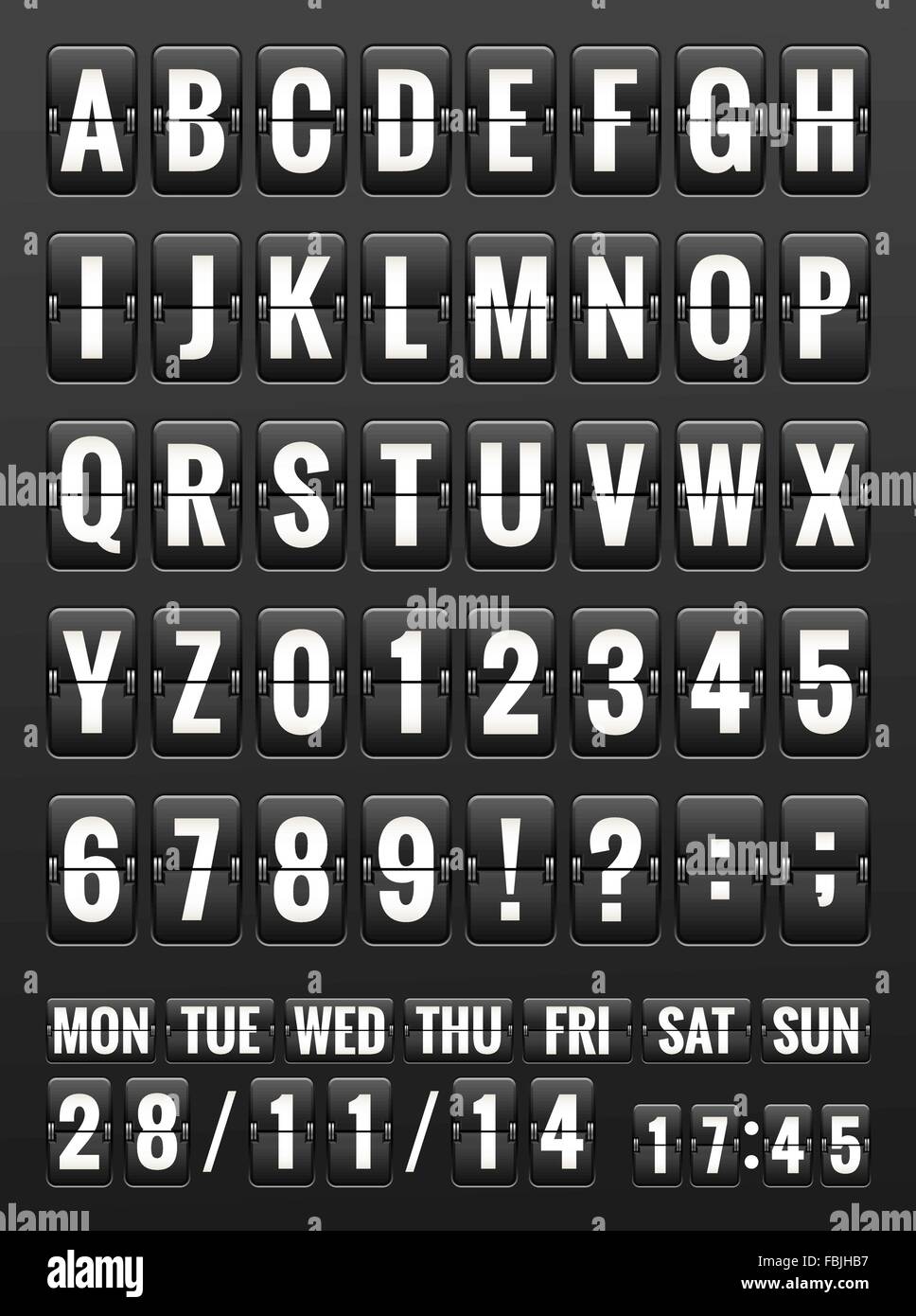 Black Friday, Abc spiegeln Panel. EPS 10 Stock Vektor