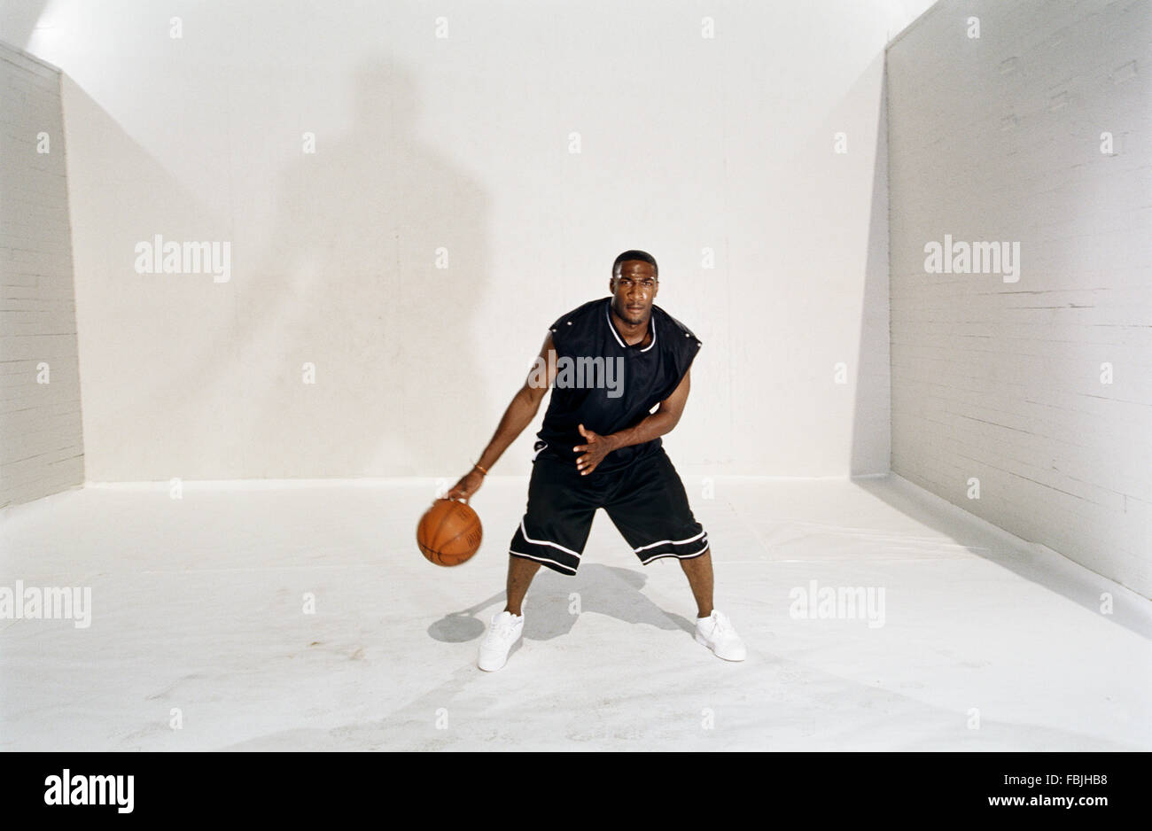 LOS ANGELES, CA-12 Juni: NBA Basketballspieler Gilbert Arenas in Los Angeles, Kalifornien am 12. Juni 2003. Stockfoto
