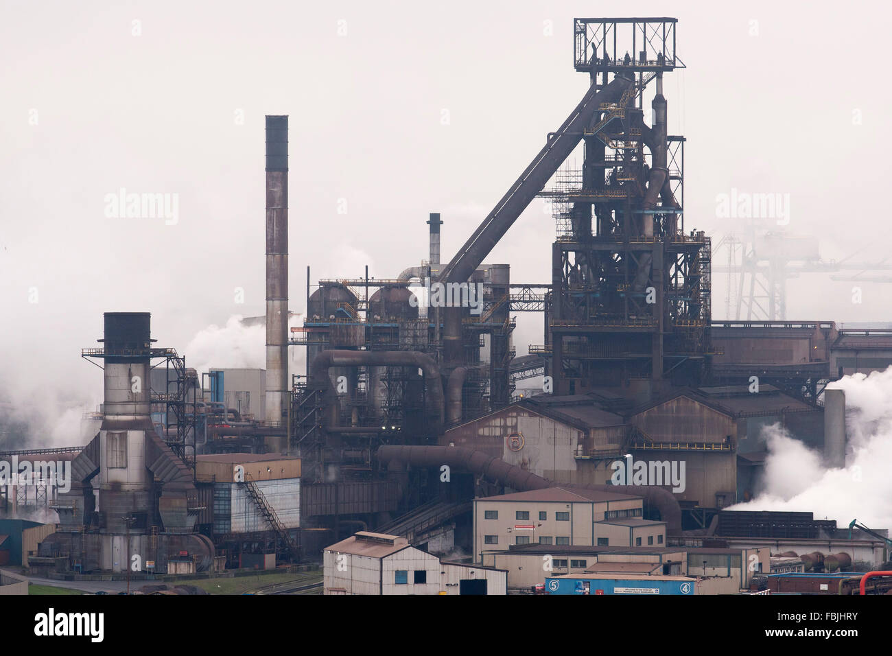 Tata Steel Stahlwerk in Port Talbot, South Wales. Stockfoto