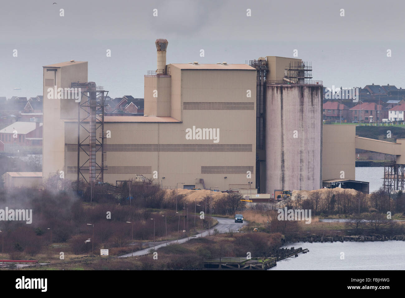 Tata Steel Stahlwerk in Port Talbot, South Wales. Stockfoto