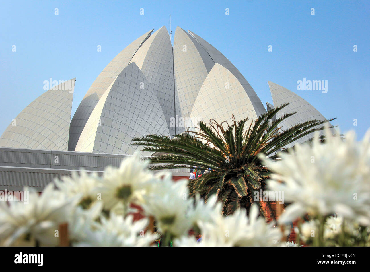 Bahai House of Worship oder Lotus-Tempel in New Delhi, Indien Stockfoto