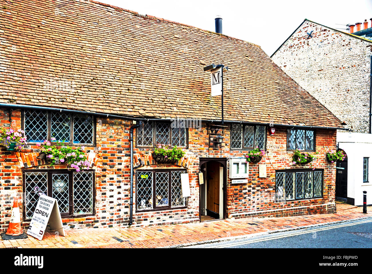 Teestube in Touristenort, East Sussex Stockfoto