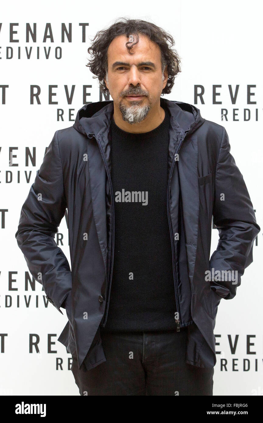 Leonardo DiCaprio Beim Photocall Zum Kinofilm "Revenant - Redivivo / The Revenant - Der Rückkehrer" Im Hotel St. Regis. Rom, 16.01.2016 Stockfoto