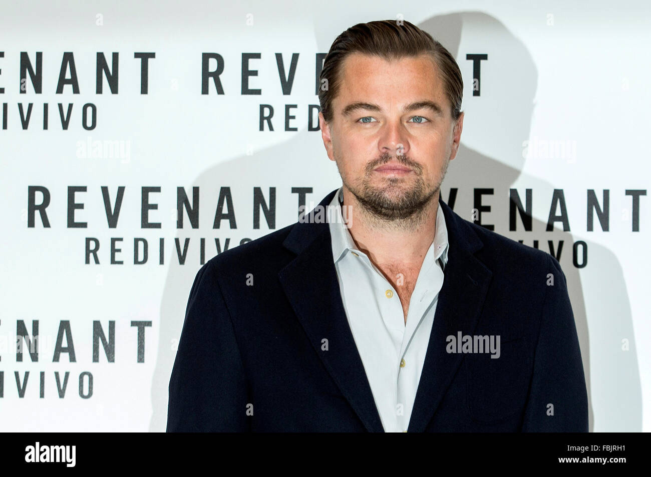 Leonardo DiCaprio Beim Photocall Zum Kinofilm "Revenant - Redivivo / The Revenant - Der Rückkehrer" Im Hotel St. Regis. Rom, 16.01.2016 Stockfoto