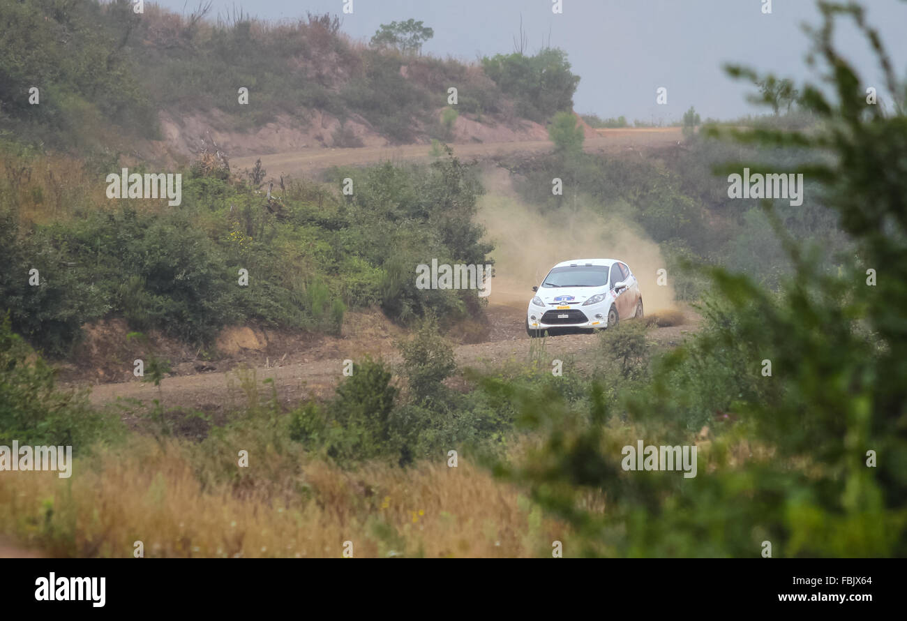 Eytan Halfon mit Ford Fiesta R2 in Kocaeli Rallye 2015 Stockfoto