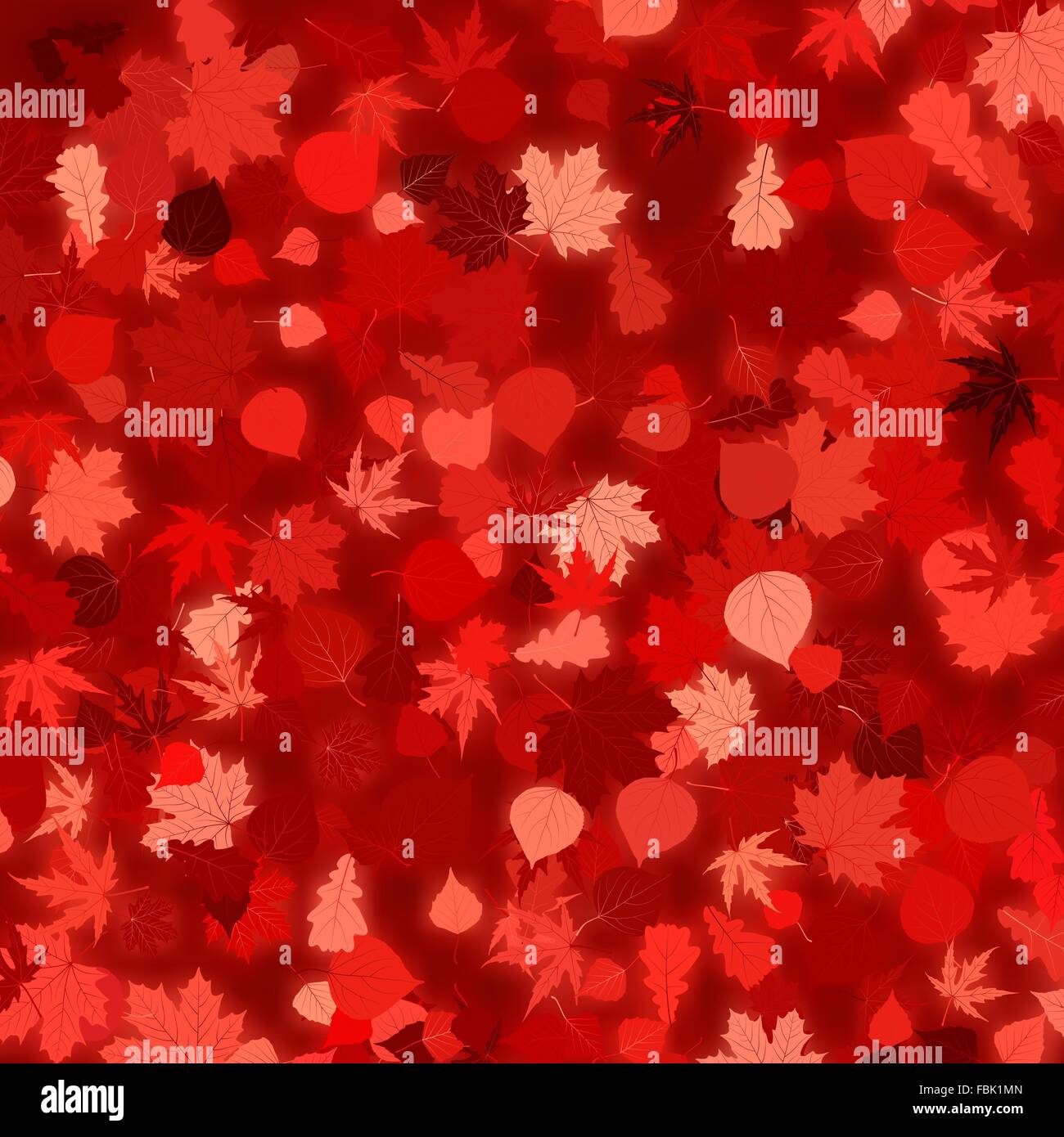 Roter Herbst Hintergrund mit Blättern. EPS 8 Stock Vektor