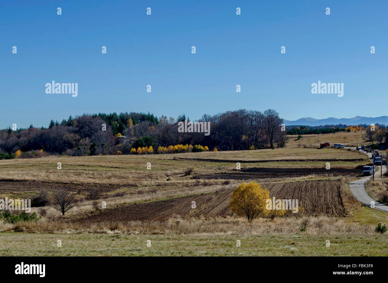 Blick vom Kette Methode zur Reparatur von Bergstraße, Plana Berg, Bulgarien Stockfoto