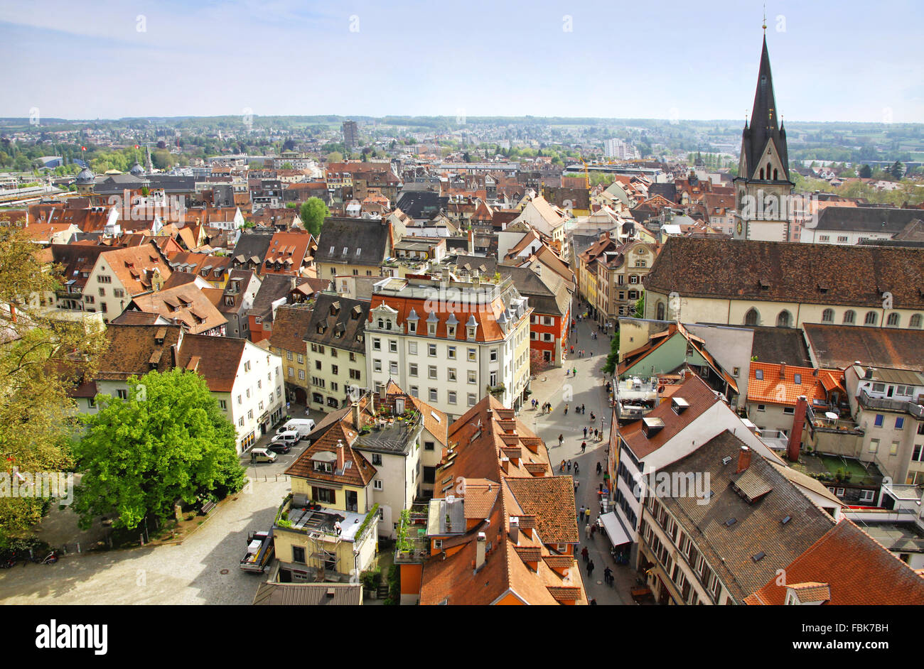 Luftaufnahme der Stadt Konstanz (Deutschland) und Stadt Kreuzlingen (Schweiz Stockfotografie Alamy