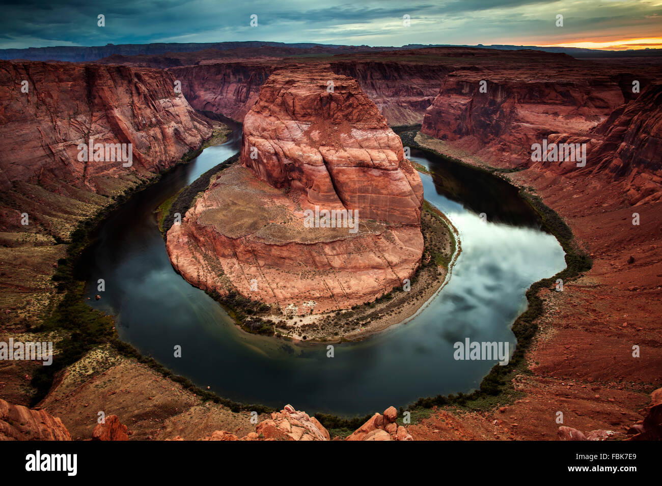 Horseshoe Bend, Colorado River in der Nähe von Page, Arizona Stockfoto