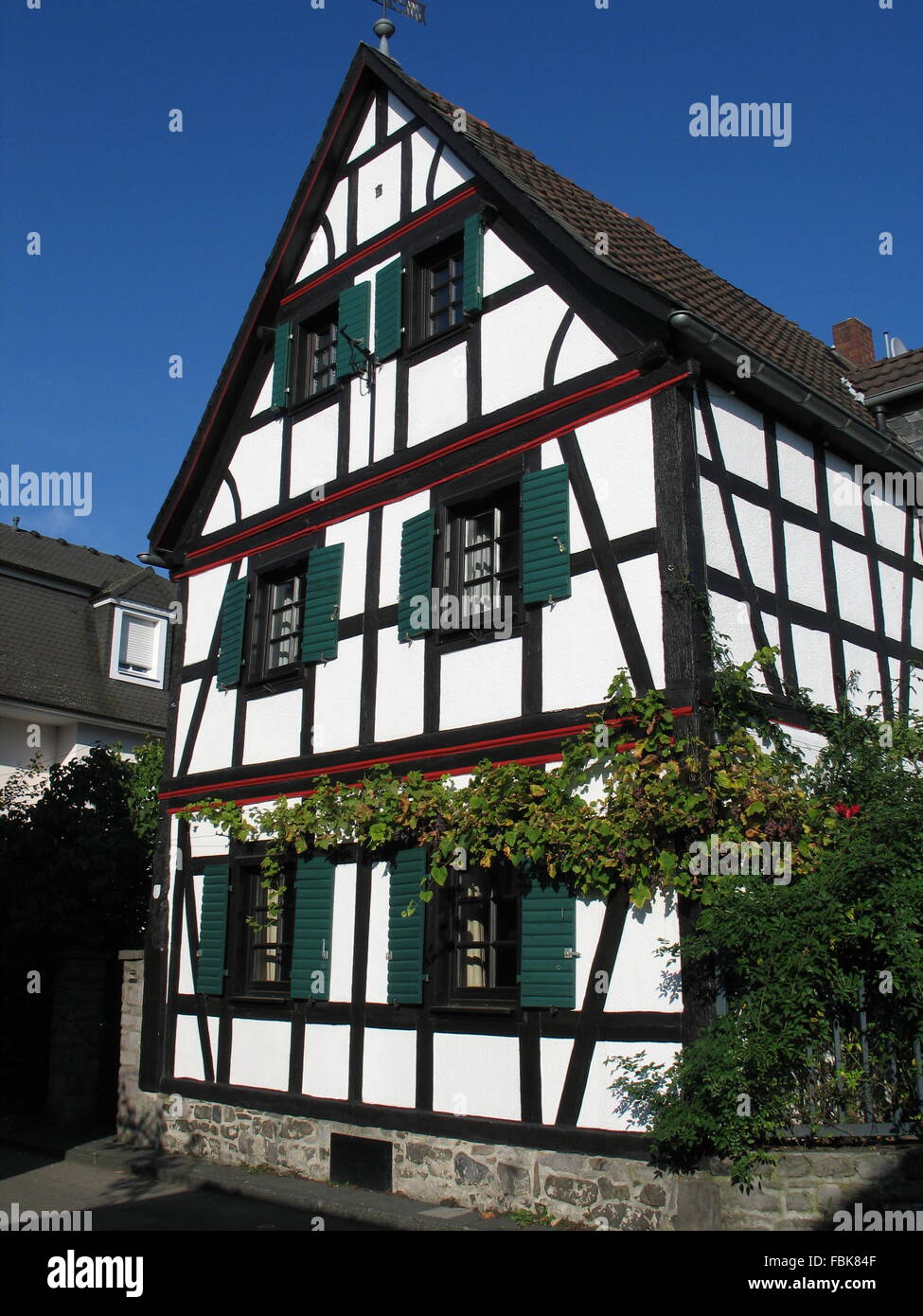 Haus mit Rahmen in Bonn-Oberkassel, Deutschland Stockfoto
