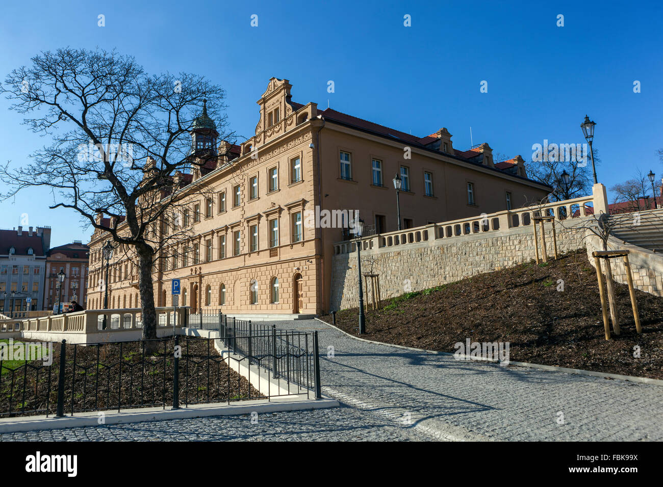 Auch Vrsovice rangheri Haus namens Burg, Vrsovice, Prag, Tschechische Republik Stockfoto