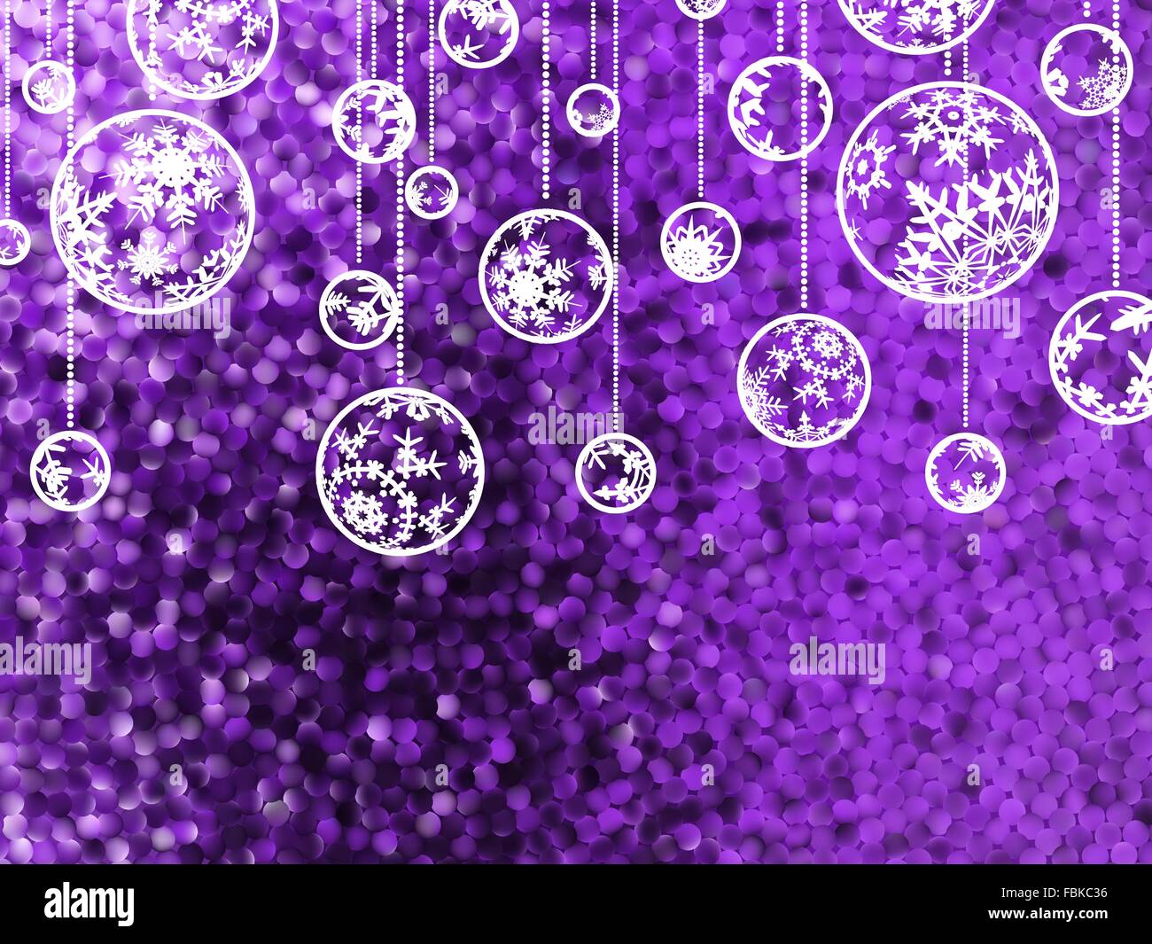 Weiße Kugel Weihnachtskarte. EPS 8 Stock Vektor